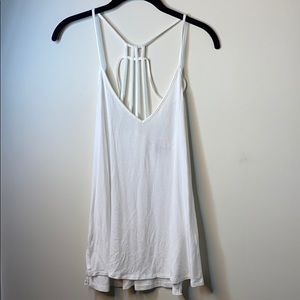 Express Strappy White Tank Top (S)